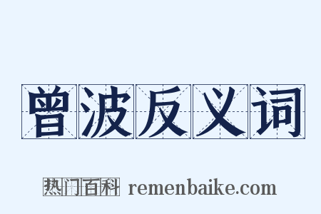曾波反义词是什么意思的图片